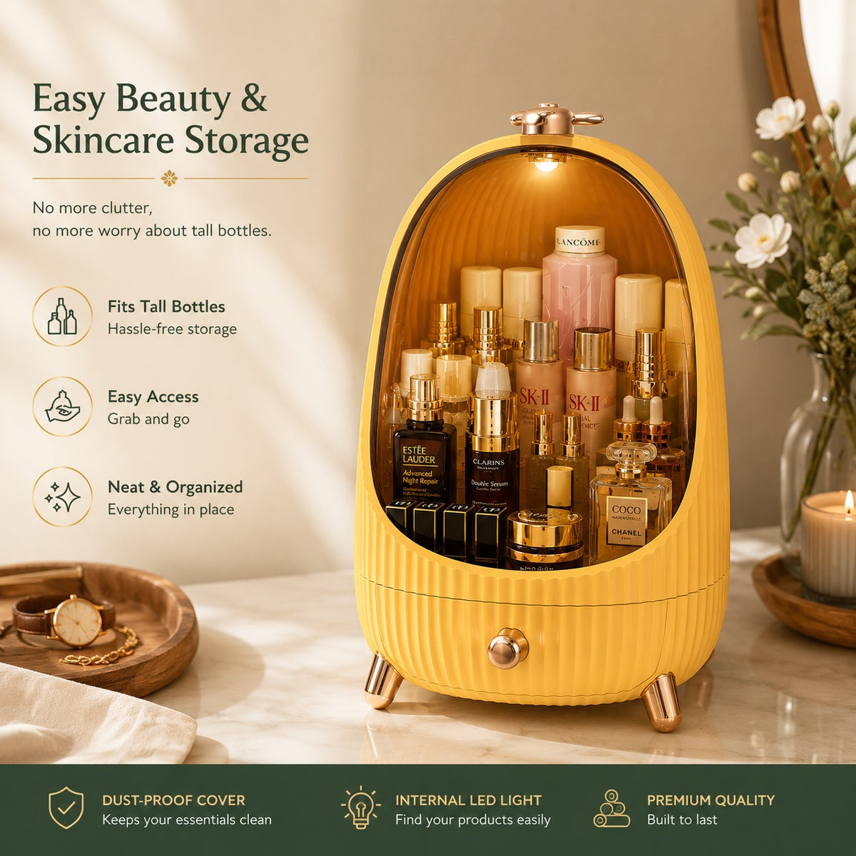 Neat Theory makeup organizer feature overview