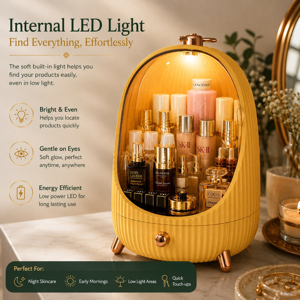 Neat Theory makeup organizer with internal LED light