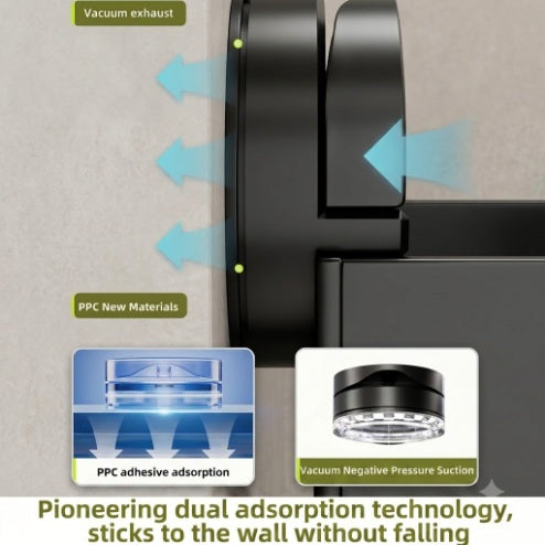 Neat Theory bathroom rack vacuum suction construction