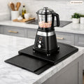 Neat Theory kitchen appliance sliding tray with blender on a countertop