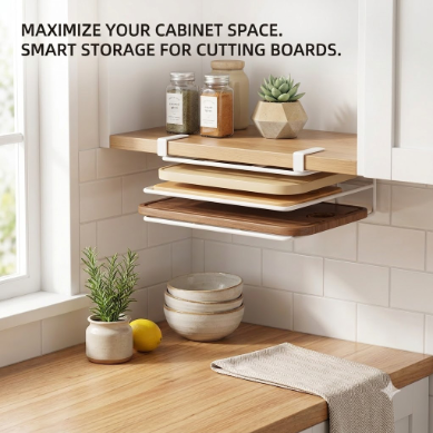 Neat Theory under-cabinet tray holder lifestyle view