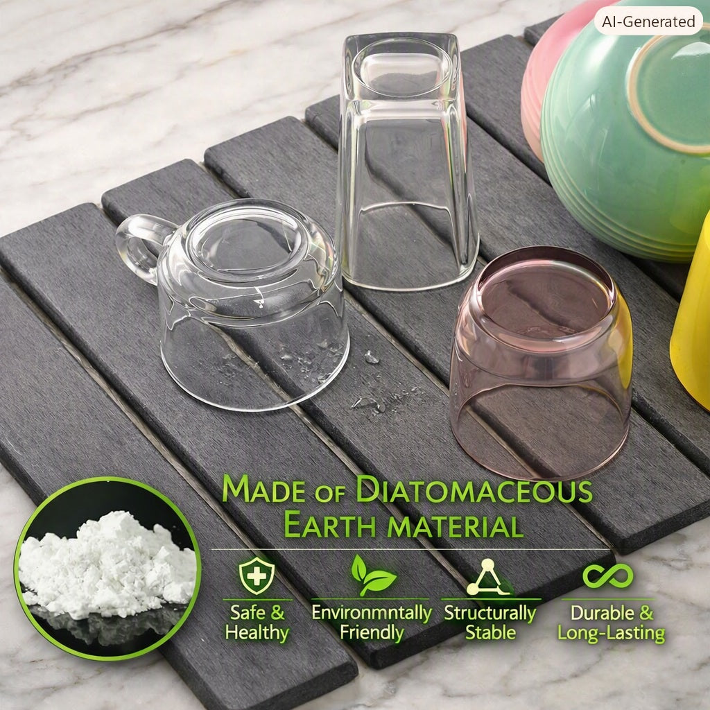 Neat Theory diatomaceous stone dish mat material