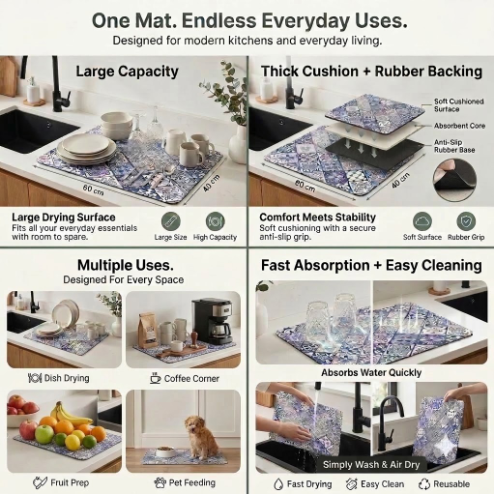 Neat Theory dish mat multiple everyday uses