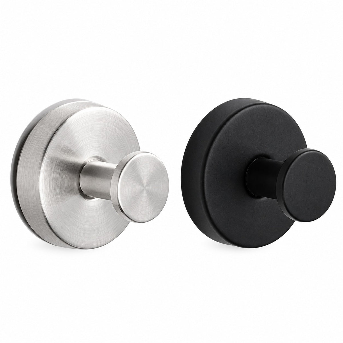 Neat Theory black and silver suction hooks