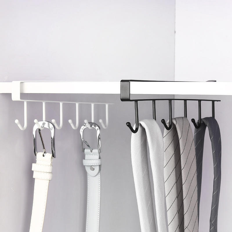 Neat Theory under-shelf hooks used for belts