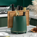 Neat Theory rotating knife and utensil organizer in a modern kitchen